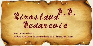 Miroslava Medarević vizit kartica